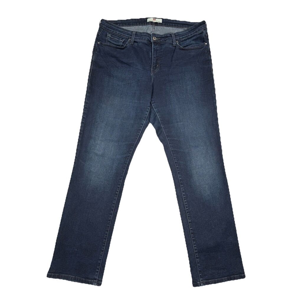 Levis 512 Perfectly Shaping Jeans Womens Plus 18 Blue Straight Measures 37 x 31